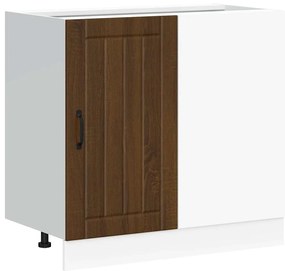 854315 vidaXL Шкаф за мивка, Lucca, кафяв дъб, инженерно дърво