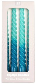 Свещи в комплект от 4 бр. време за горене 3 ч. Dip Dye - Rex London