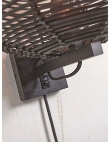 Черна стенна лампа ø 18 cm Tanami - Good&amp;Mojo