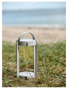 Светлосив екстериорен LED фенер с USB (височина 30 cm) Firefly – Zone