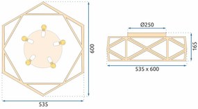 Плафон 60cm APP1240-C Gold