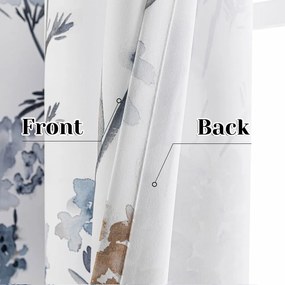 Бяло/светлосиньо dimout перде 135x250 cm Solkone – Restilo