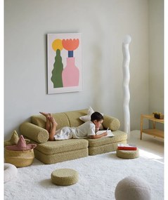 Зелен детски диван от букле 132 cm Settee – Wigiwama