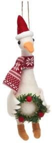 Текстилна ръчно изработена коледна украса 14 cm Goose – Sass &amp; Belle