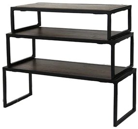 К-кт стойки 3бр за блок маса правоъгълни Метал/Дърво - SG - 79776 (A,B,C)