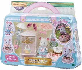 Playset Sylvanian Families The fashion suitcase and big sister marshmallow mouse For Children