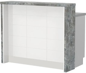 Островна кухненска пейка Hudson-Length: 120 cm.-White-Siena Marble