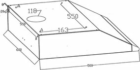 Втора ръка: Абсорбатор Rosberg R51456AB, 460 m3/h, 190 W, 2 моторa, 2 филтъра, Черен