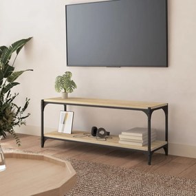 819348 vidaXL ТB шкаф, дъб сонома, 100x33x41 см, инженерно дърво и стомана