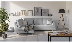 Сив ъглов диван (ляв ъгъл) Ariella - Ropez