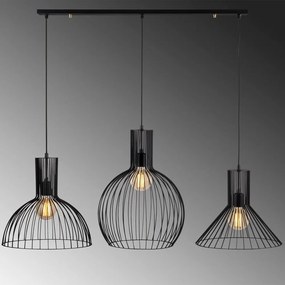 Черно висящо осветително тяло с метален абажур Fellini – Opviq lights