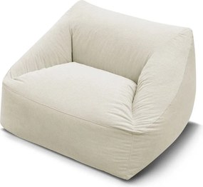 Бежов пуф от рипсено кадифе Lilibet – Bobochic Paris