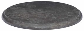 149190 vidaXL Плот за маса, черен, Ø40x2,5 см, мрамор