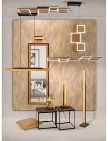 Черно и естествено LED затъмняващо се осветително тяло за таван 44x115 cm Harper – Trio