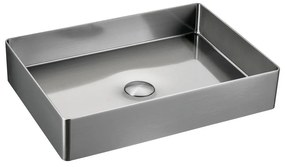 Мивка от неръждаема стомана в сребристо 50x35 cm Aurum – Sapho