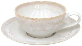 Бяла чаша от керамика с чинийка 200 ml Taormina – Casafina