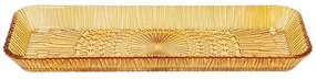 Оранжева стъклена чиния за сервиране 14x38 cm Kusintha - Bitz