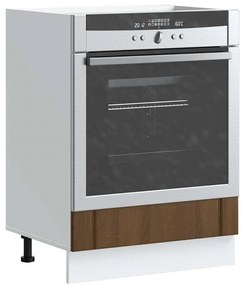 853764 vidaXL Шкаф за фурна, Lucca, кафяв дъб, инженерно дърво