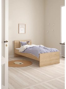 Единично легло от декор от дъб в естествен цвят 90x190 cm Naia – Tvilum