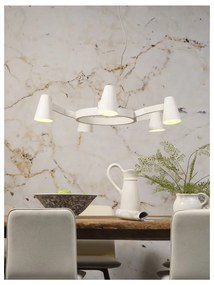 Бяла висяща лампа за 5 крушки Biarritz - it's about RoMi