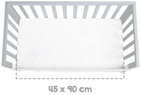 Сиво детско креватче 90x45 cm - Roba