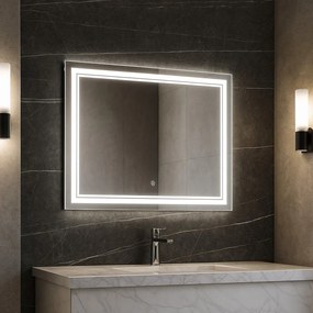 Стенно огледало със светлина 90x70 cm Zenith – Bonami Essentials