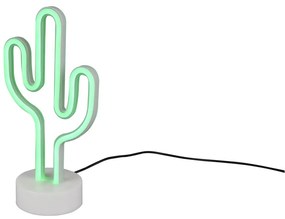Бяла LED настолна лампа (височина 29 см) Cactus - Trio