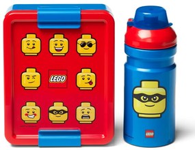 Комплект червена и синя кутия за закуски и бутилка за пиене Iconic - LEGO®