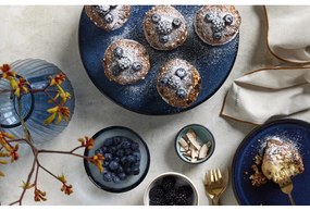 Черна/синя десертна глинена чиния ø 21 cm Gastro Dark Blue/Black – Bitz