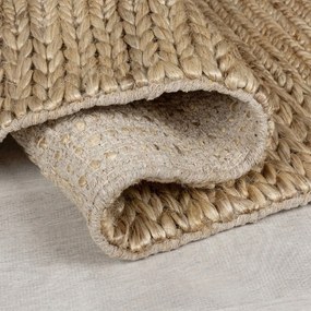 Ръчно изработен килим от кенаф в естествен цвят 120x170 cm Drew Border – Flair Rugs