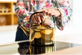 Лъскаво златист чайник от неръждаема стомана 1,5 l Diamante – Vialli Design