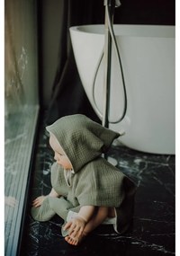 Бебешко пончо от муселин в цвят каки размер M - Malomi Kids