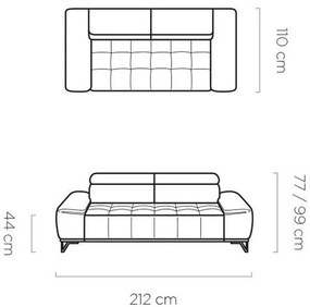 Диван Priscilla триместен-Mple