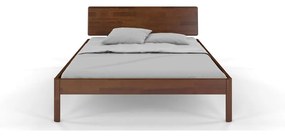 Двойно легло от борова дървесина 90x200 см в тъмнокафяв цвят Ammer - Skandica