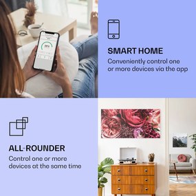 Klarstein Wonderwall Air Art Smart, инфрачервен отоплител, цвете, 120 х 60 см, 700 W