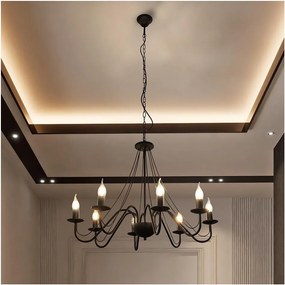 Полилей на верига MALBO 8xE14/10W/230V черен