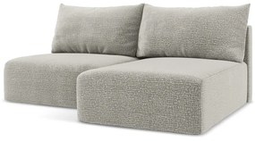 Светлосив разтегателен ъглов диван с място за съхранение (десен ъгъл) Kalena – Makamii