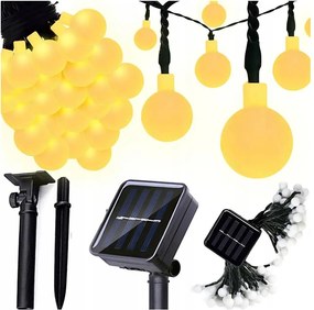 LED соларна декоративна гирлянда 30xLED/8 функции 500 mAh 6,5 m IP67 топло бяло