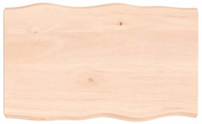 363877 vidaXL Плот за маса 80x50x(2-6) см необработено масивно дърво жив ръб