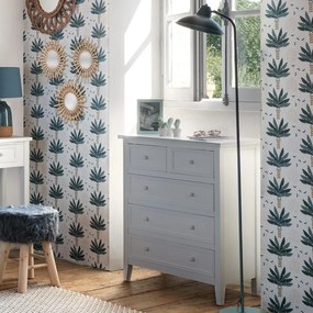 Скрин atmosphera Charm, 5 чекмеджета, MDF, 73x35x81 cm - Сив
