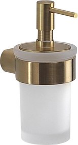 Gedy - Стенен дозатор за течен сапун PIRENEI 110 мл млечно стъкло/матово злато