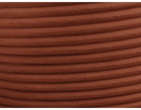 Пуф от рипсено кадифе в тухлен цвят Socrate – Bobochic Paris