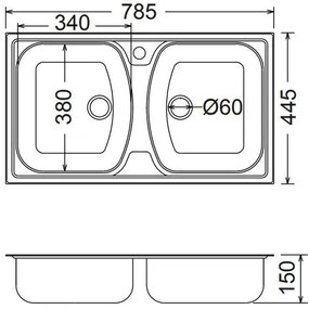 мивка Fortinox Slender