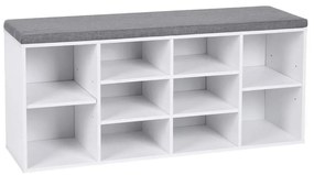 Шкаф за обувки VOREN бял/сив