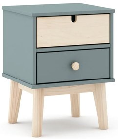 Детско нощно шкафче сиво-зелено Estefania – Marckeric