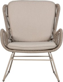 Бежов градински стол метален/подплатен Grace – WOOOD