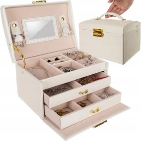 Кутия за бижута, органайзер с огледало и чекмеджета