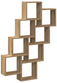 856597 vidaXL Стенен кубичен рафт, дъб артизан 90x15x119,5см