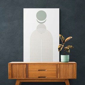 Картина на платно – Модерна дъга с кръгове Mid-Century