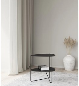 Черна метална масичка за кафе 37x44 cm Curve Double Bull – LIND DNA